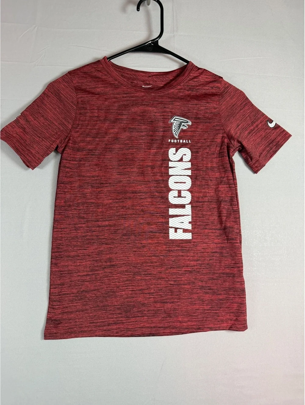 Nike Youth Atlanta Falcon Dri-FIT Football T-Shirt Heathered Red Size Youth S(8)